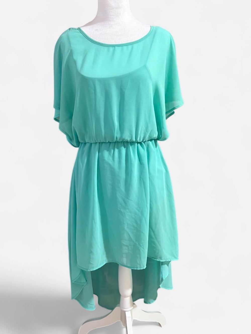 Forever 21 Mint High-Low Chiffon Dress